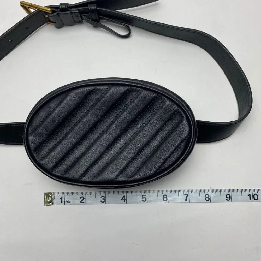 ARITZIA Auxiliary Leather Belt Bag Fanny Hip Pack Black - Picture 11 of 13